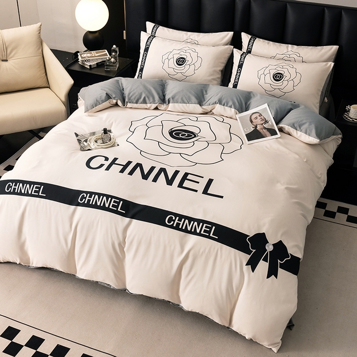 91家纺网 家纺一手货源 找家纺 色鬼布艺高端家居主号 2025新款轻奢亲肤纯棉数码印花网红热款四件套 山茶花