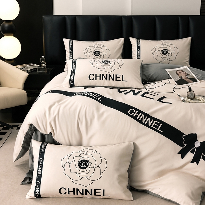 91家纺网 家纺一手货源 找家纺 色鬼布艺高端家居主号 2025新款轻奢亲肤纯棉数码印花网红热款四件套 山茶花