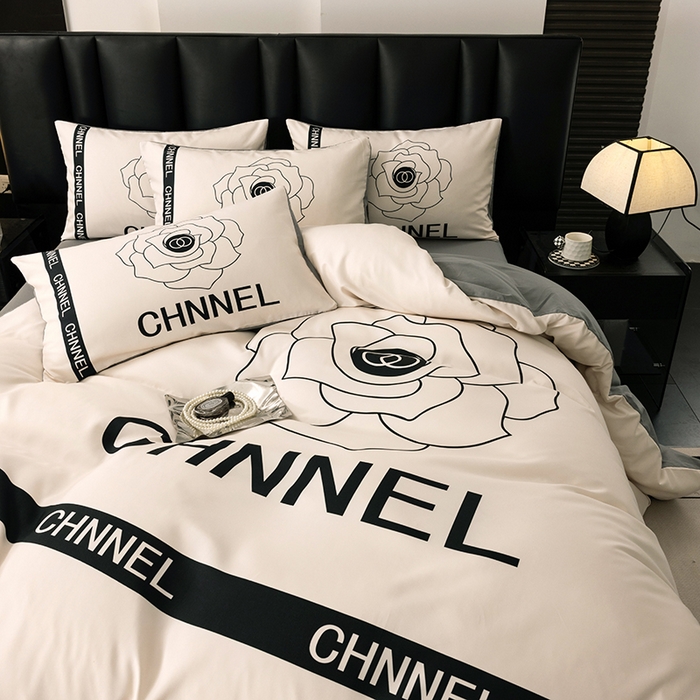 91家纺网 家纺一手货源 找家纺 色鬼布艺高端家居主号 2025新款轻奢亲肤纯棉数码印花网红热款四件套 山茶花