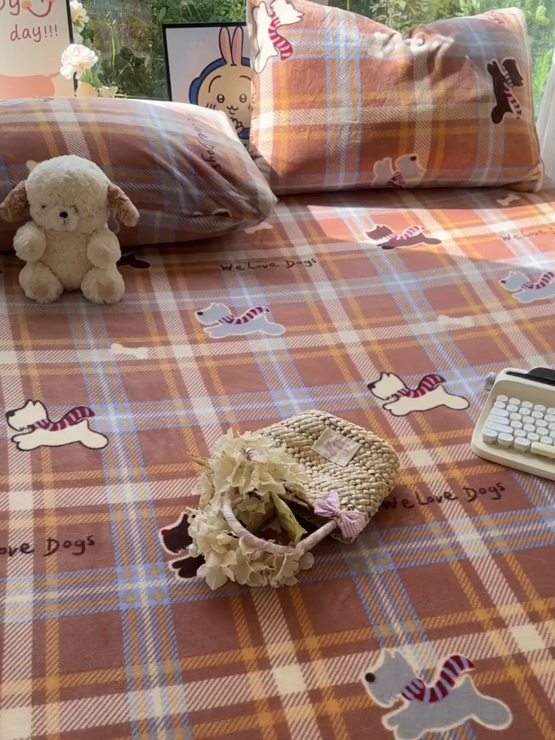 91家纺网 家纺一手货源 找家纺 沐芷 2025 加厚高克重牛奶绒床笠单件/床笠三件套  床笠款床罩床垫保护套罩 【绒】围脖咖咖