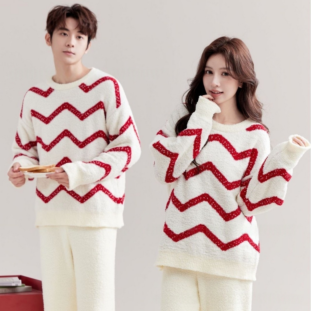 91家纺网 家纺一手货源 找家纺 （总）洛兰沙家居馆 2025新款半边绒高级感卡通圆领减龄家居服加厚可外穿百搭睡衣家居服