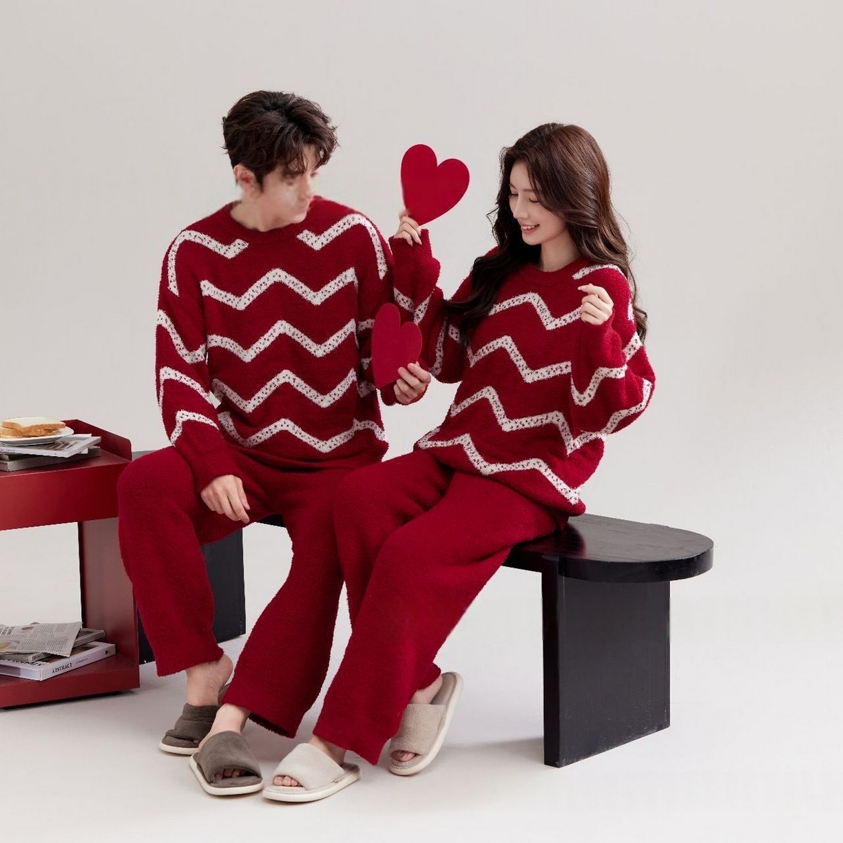 91家纺网 家纺一手货源 找家纺 洛兰沙家居馆 2025新款半边绒高级感卡通圆领减龄家居服加厚可外穿百搭睡衣家居服 半边绒37