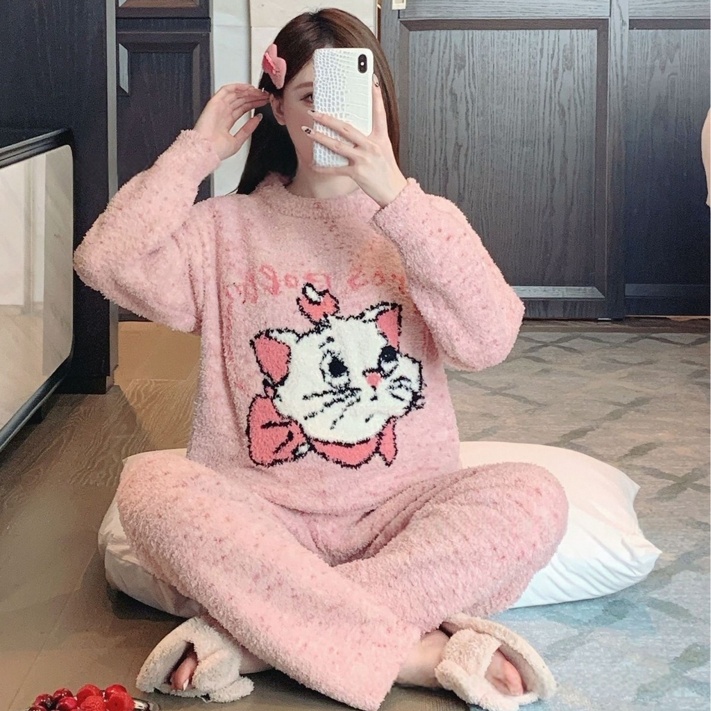 91家纺网 家纺一手货源 找家纺 洛兰沙家居馆 2025新款半边绒高级感卡通圆领减龄家居服加厚可外穿百搭睡衣家居服 半边绒22