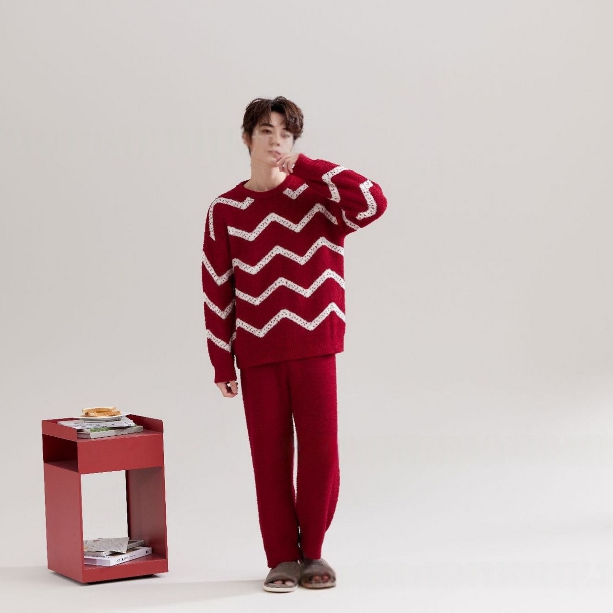 91家纺网 家纺一手货源 找家纺 洛兰沙家居馆 2025新款半边绒高级感卡通圆领减龄家居服加厚可外穿百搭睡衣家居服 半边绒37