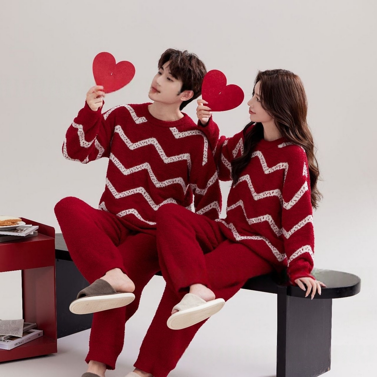 91家纺网 家纺一手货源 找家纺 洛兰沙家居馆 2025新款半边绒高级感卡通圆领减龄家居服加厚可外穿百搭睡衣家居服 半边绒37