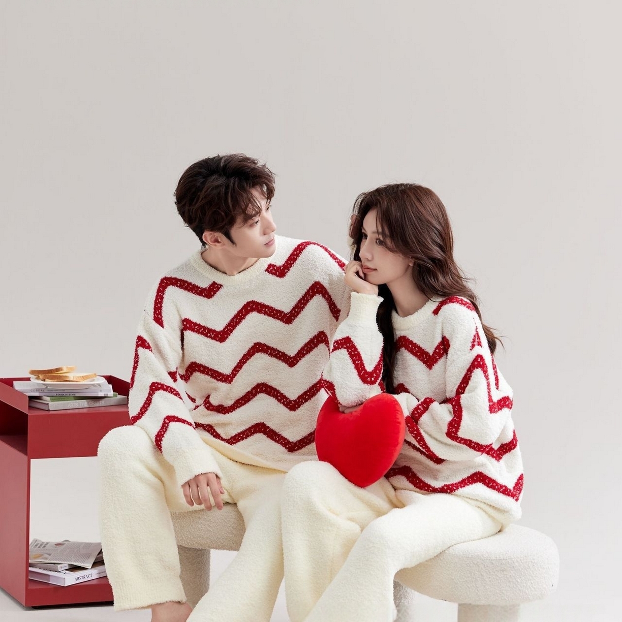 91家纺网 家纺一手货源 找家纺 洛兰沙家居馆 2025新款半边绒高级感卡通圆领减龄家居服加厚可外穿百搭睡衣家居服 半边绒38