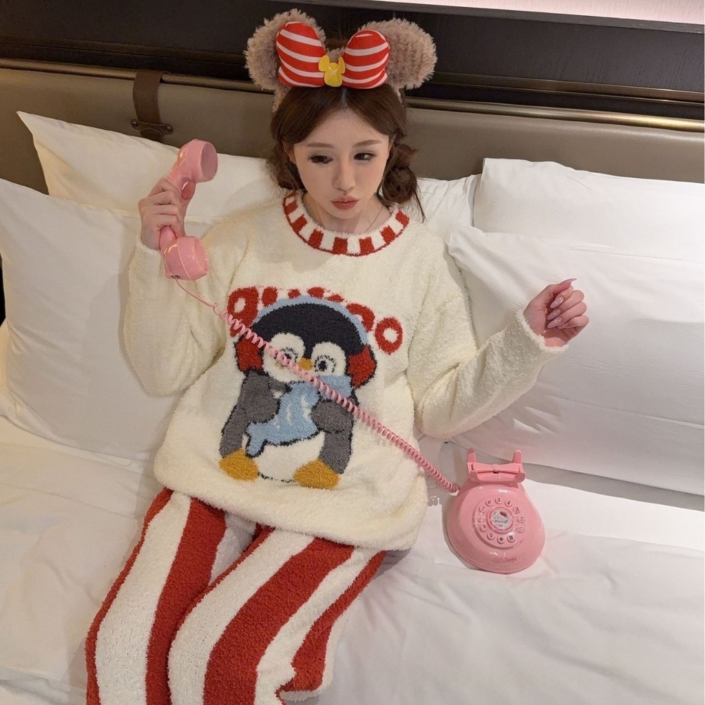 91家纺网 家纺一手货源 找家纺 洛兰沙家居馆 2025新款半边绒高级感卡通圆领减龄家居服加厚可外穿百搭睡衣家居服 半边绒11