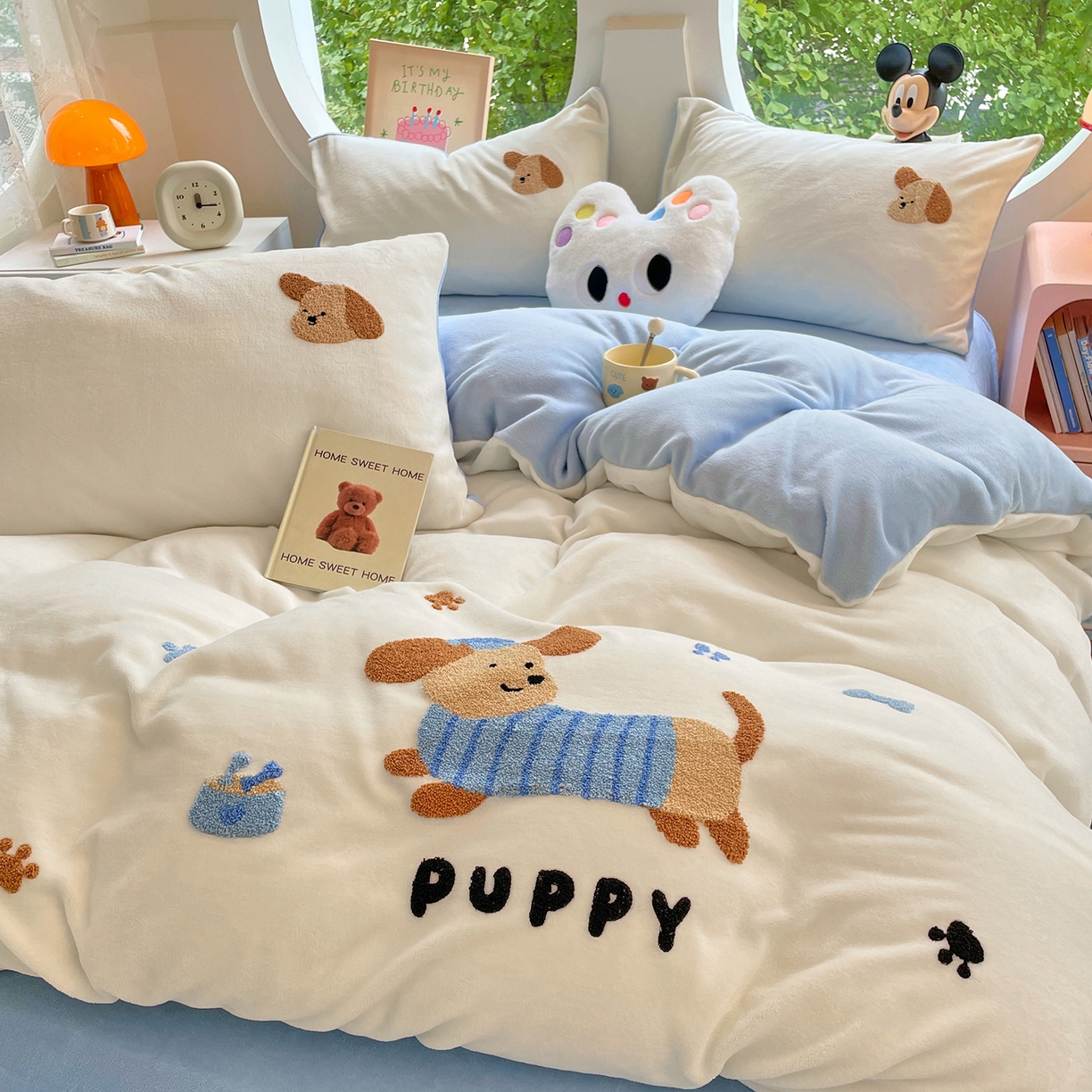 91家纺网 家纺一手货源 找家纺 （总）优卡迪家纺馆 2025新款牛奶绒毛巾绣四件套 下载文件包含买家秀