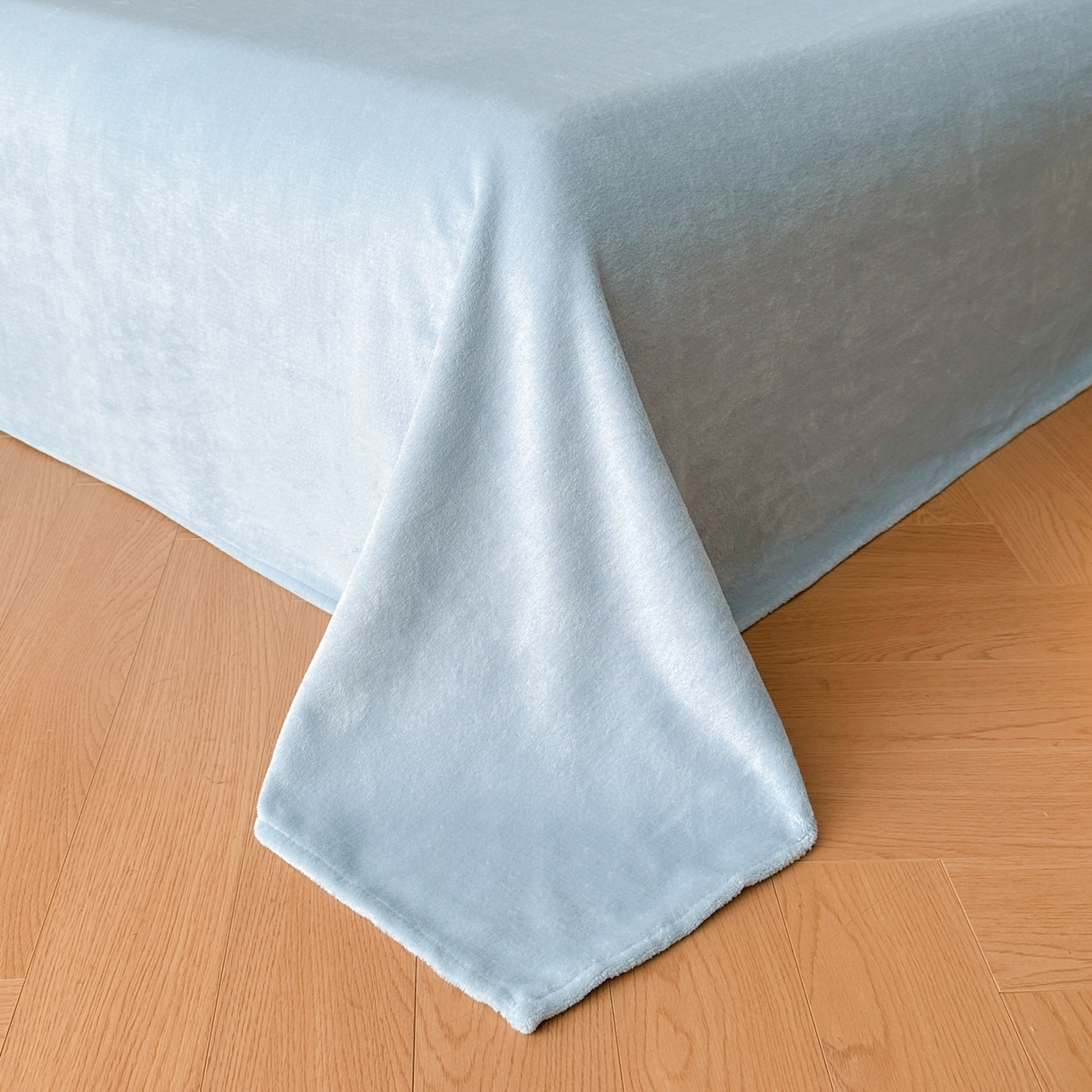 91家纺网 家纺一手货源 找家纺 花满路 2025新款亲肤舒适绒四件套-山茶花系列 山茶花-蓝