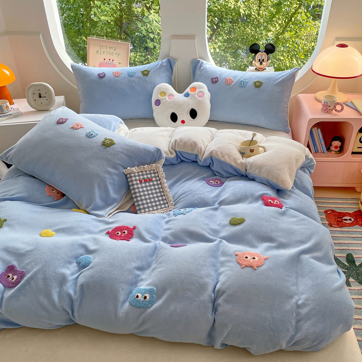 91家纺网 家纺一手货源 找家纺 （总）优卡迪家纺馆 2025新款牛奶绒毛巾绣四件套 下载文件包含买家秀