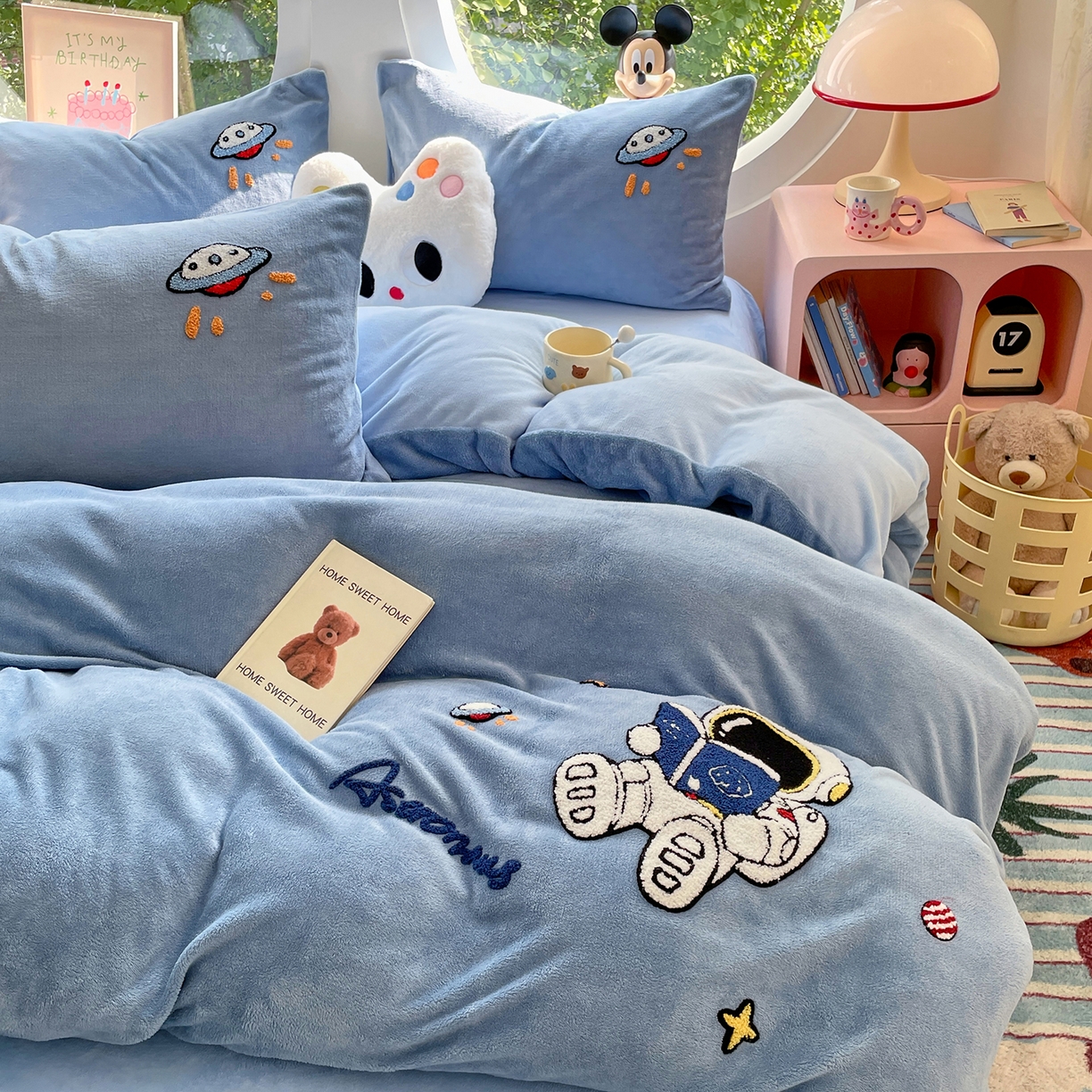 91家纺网 家纺一手货源 找家纺 （总）优卡迪家纺馆 2025新款牛奶绒毛巾绣四件套 下载文件包含买家秀