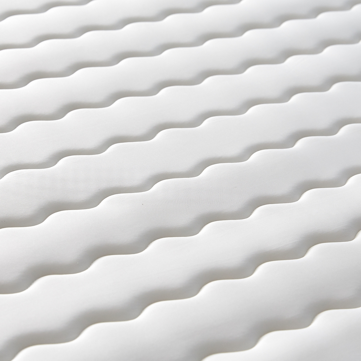 91家纺网 家纺一手货源 找家纺 鑫梦莱 2025新款深睡眠波浪系列乳胶海绵床垫立体款（成人图） 深睡白-6cm