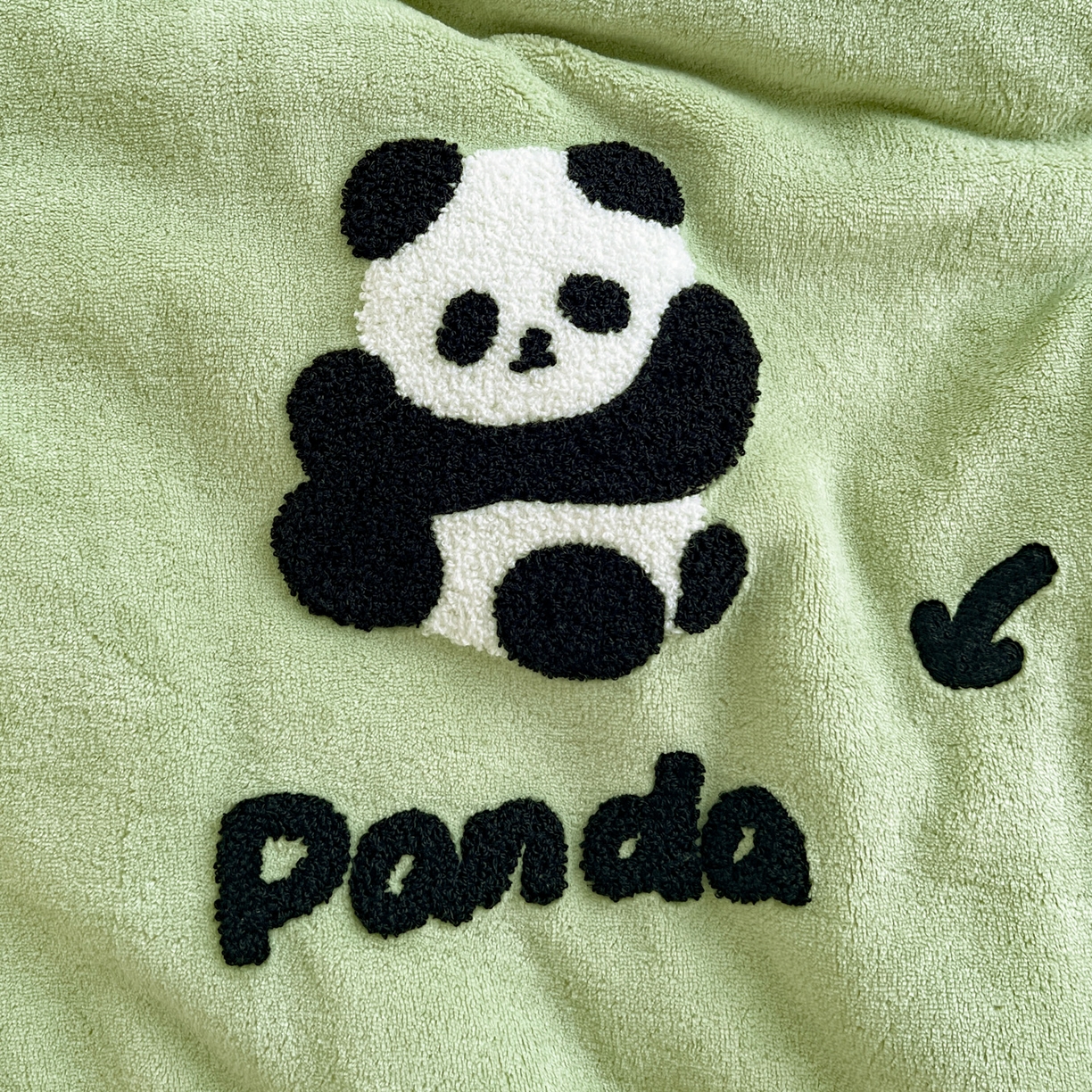 91家纺网 家纺一手货源 找家纺 典曼家纺 2025新款卡通毛巾绣四件套 胖胖熊绿