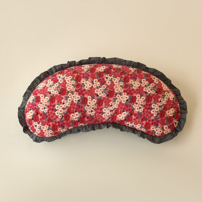 明星枕业 2025新款全棉磨毛荞麦枕头枕芯花边饺子形枕全荞麦壳月牙护颈枕枕头枕芯 饺子枕-粉蔷薇