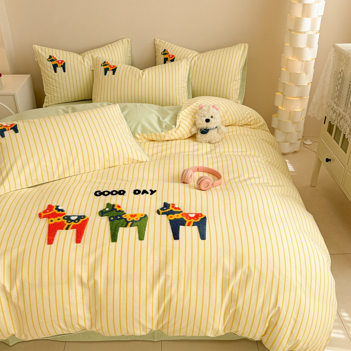 91家纺网 家纺一手货源 找家纺 （总）女子家纺 2025新款全棉磨毛卡通毛巾绣四件套