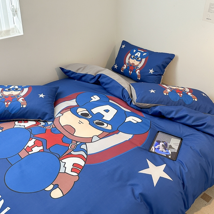 91家纺网 家纺一手货源 找家纺 色鬼布艺高端家居主号 2025新款现代简约网红款四季棉四件套 萌熊队长