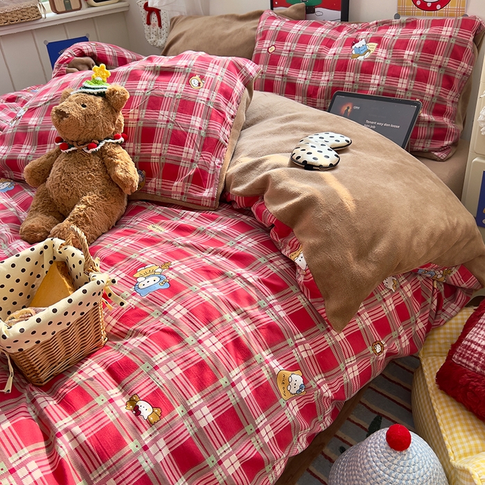 91家纺网 家纺一手货源 找家纺 （总）原素 2025秋冬A类水洗棉+200克牛奶绒四件套