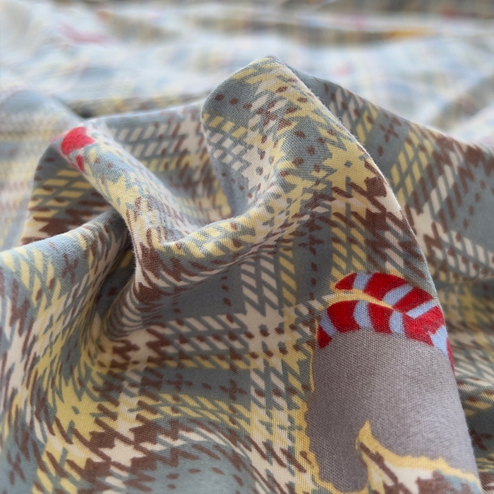 91家纺网 家纺一手货源 找家纺 原素 2025秋冬A类水洗棉+200克牛奶绒四件套 围巾狗狗-绒