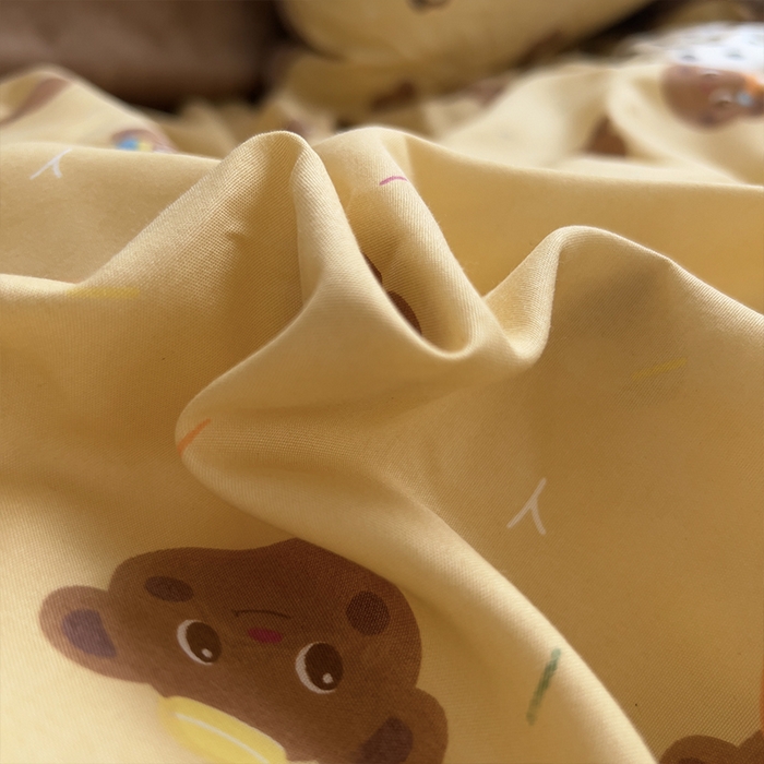 91家纺网 家纺一手货源 找家纺 原素 2025秋冬A类水洗棉+200克牛奶绒四件套 巧克力小熊-绒