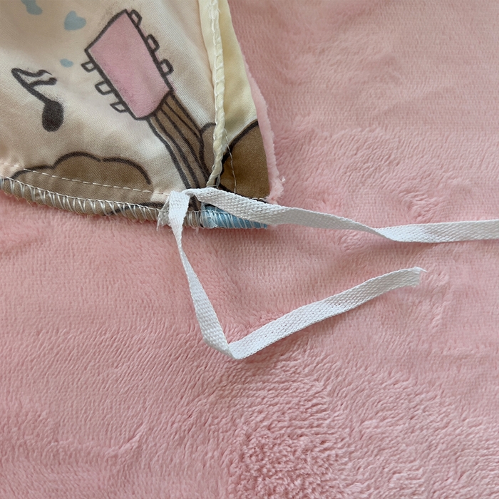 91家纺网 家纺一手货源 找家纺 原素 2025秋冬A类水洗棉+200克牛奶绒四件套 动物音乐会-绒