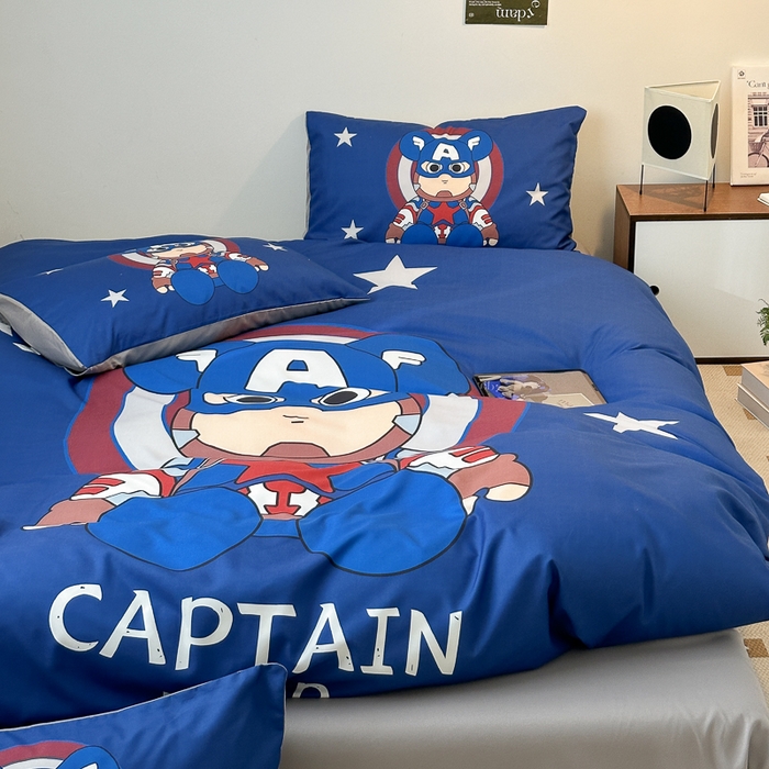 91家纺网 家纺一手货源 找家纺 色鬼布艺高端家居主号 2025新款现代简约网红款四季棉四件套 萌熊队长