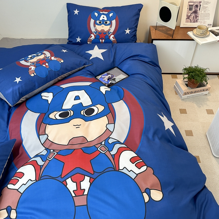 91家纺网 家纺一手货源 找家纺 色鬼布艺高端家居主号 2025新款现代简约网红款四季棉四件套 萌熊队长