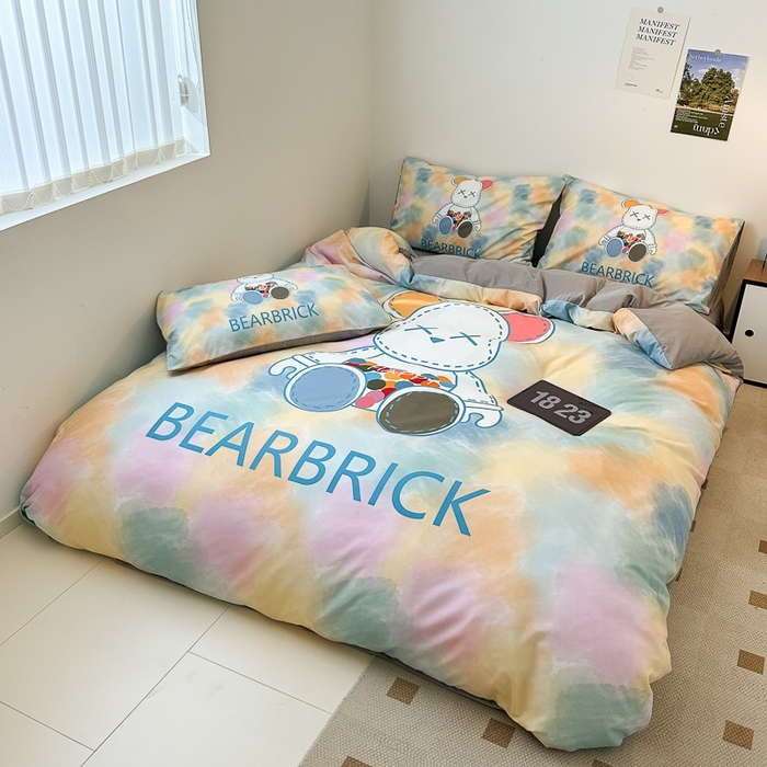 91家纺网 家纺一手货源 找家纺 色鬼布艺高端家居主号 2025新款现代简约网红款四季棉四件套 七彩熊