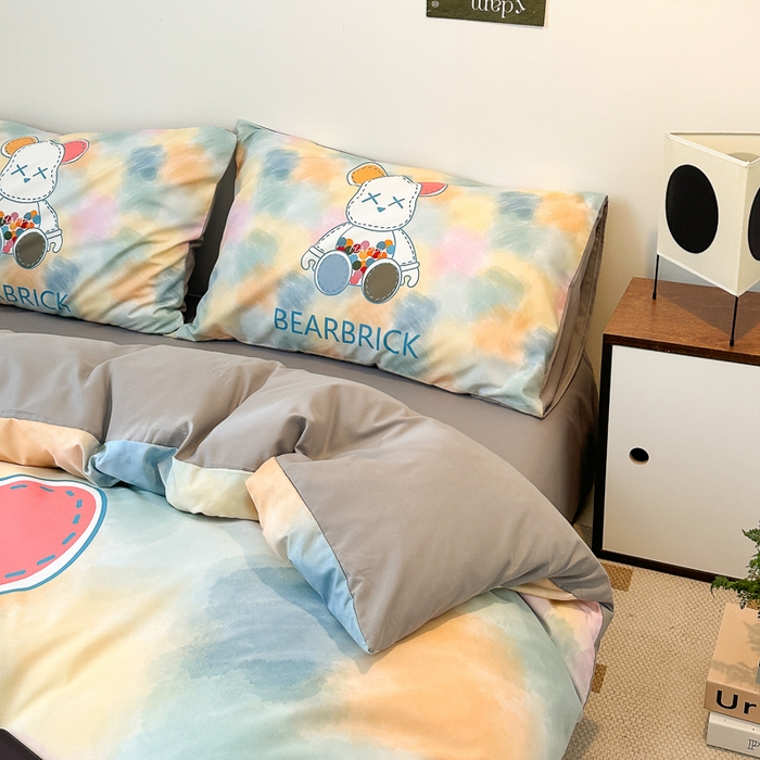 91家纺网 家纺一手货源 找家纺 色鬼布艺高端家居主号 2025新款现代简约网红款四季棉四件套 七彩熊