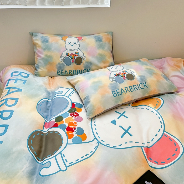 91家纺网 家纺一手货源 找家纺 色鬼布艺高端家居主号 2025新款现代简约网红款四季棉四件套 七彩熊