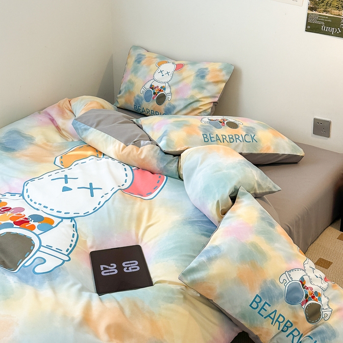 91家纺网 家纺一手货源 找家纺 色鬼布艺高端家居主号 2025新款现代简约网红款四季棉四件套 七彩熊