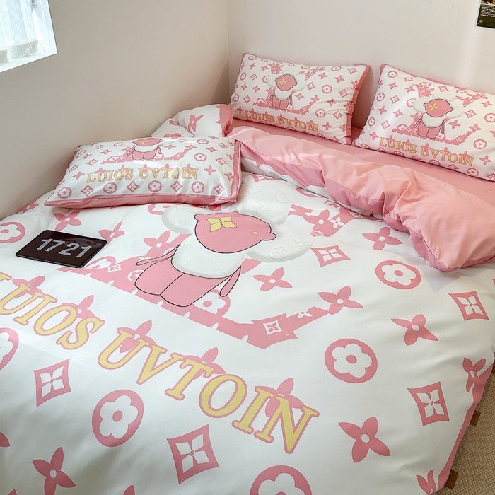 91家纺网 家纺一手货源 找家纺 色鬼布艺高端家居主号 2025新款现代简约网红款四季棉四件套 太阳花粉