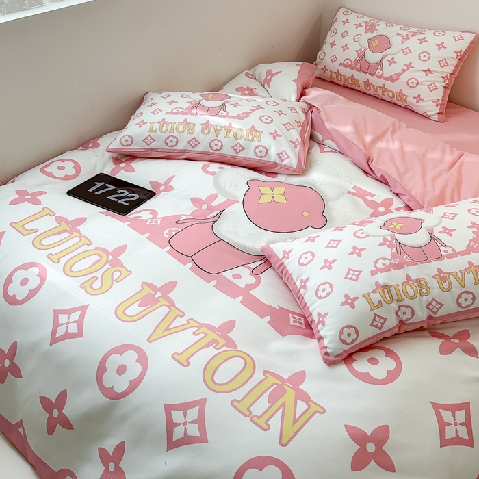 91家纺网 家纺一手货源 找家纺 色鬼布艺高端家居主号 2025新款现代简约网红款四季棉四件套 太阳花粉