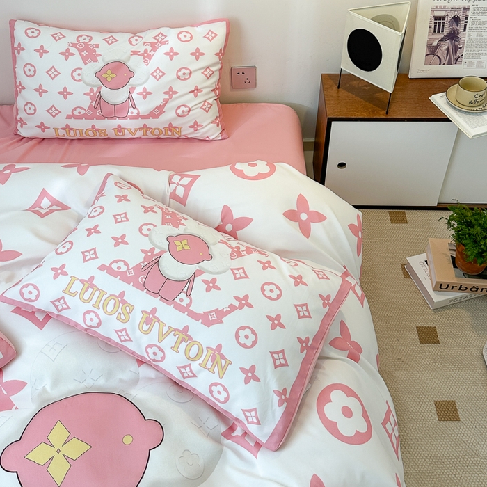 91家纺网 家纺一手货源 找家纺 色鬼布艺高端家居主号 2025新款现代简约网红款四季棉四件套 太阳花粉