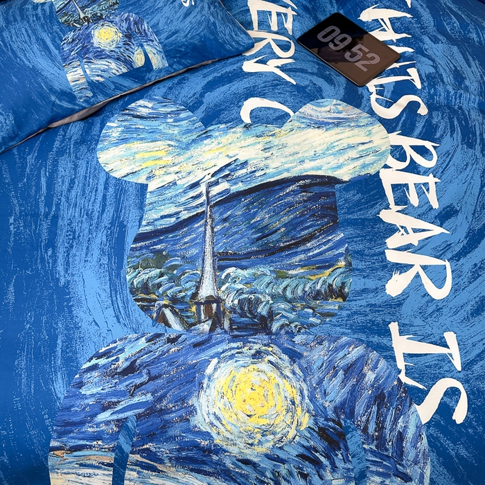 91家纺网 家纺一手货源 找家纺 色鬼布艺高端家居主号 2025新款现代简约网红款四季棉四件套 星空