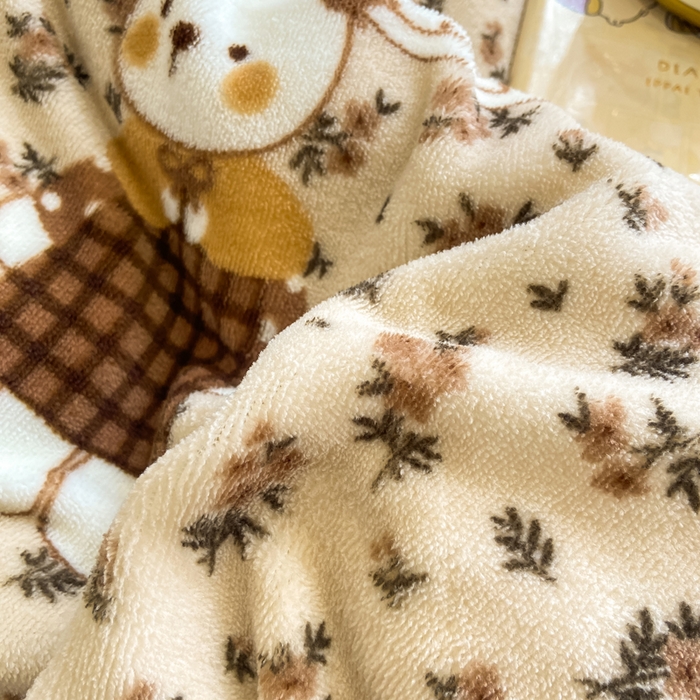 91家纺网 家纺一手货源 找家纺 典曼家纺 2025新款亲肤舒适双面牛奶绒床盖款四件套 枝枝兔