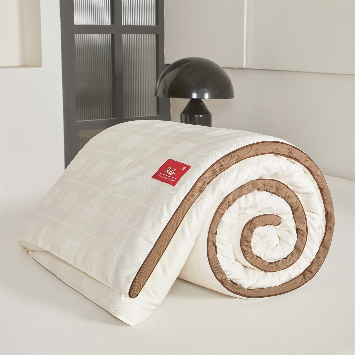 梵蒂莎 2025新款提莱雅棉花素眠居被秋冬被被子被芯-场景一 素眠居-咖啡
