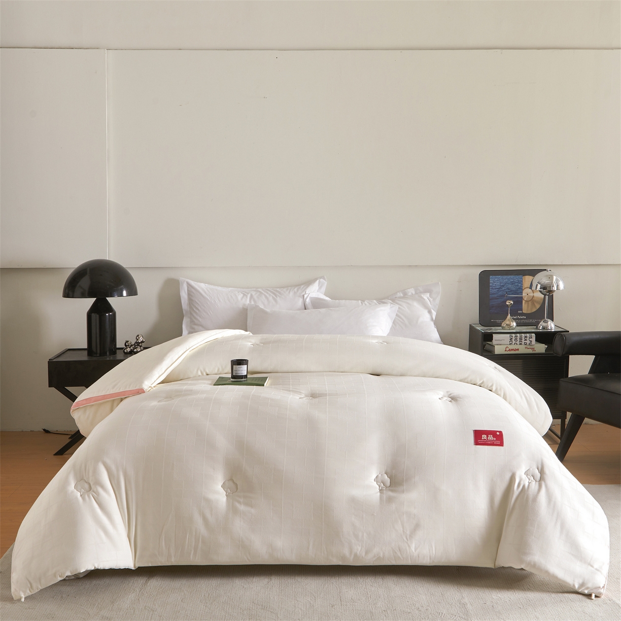 91家纺网 家纺一手货源 找家纺 梵蒂莎 2025新款提莱雅棉花素眠居被秋冬被被子被芯-场景一 素眠居-粉玉