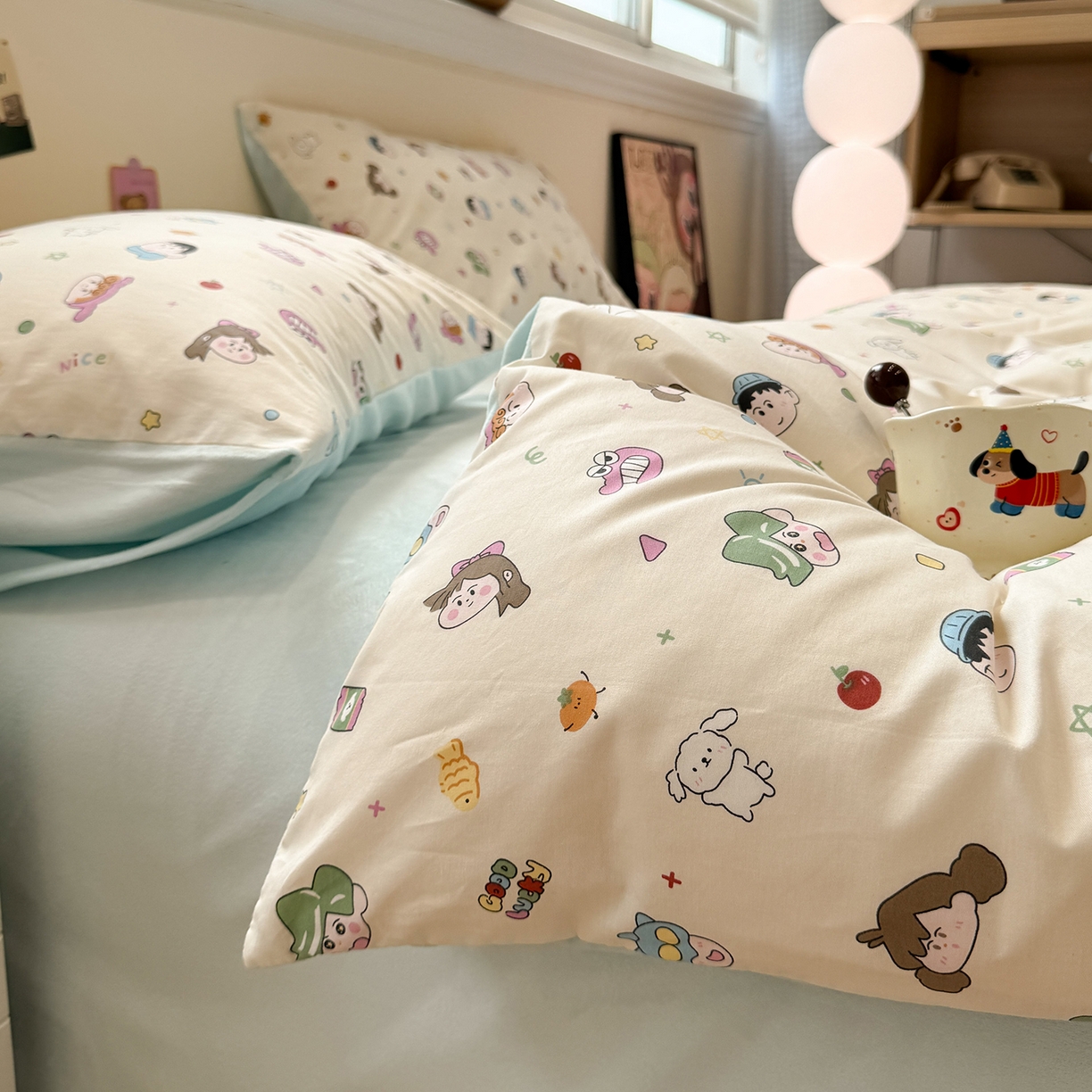 91家纺网 家纺一手货源 找家纺 怡家居 2025新款秋冬保暖全棉加绒四件套 蜡笔小新