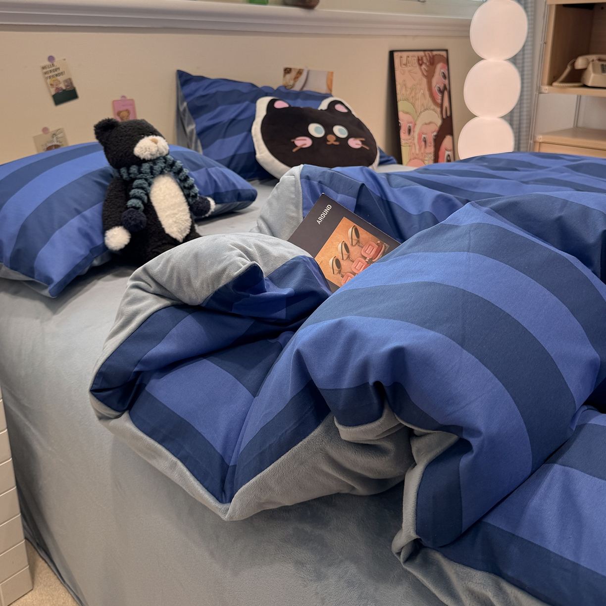 91家纺网 家纺一手货源 找家纺 怡家居 2025新款秋冬保暖全棉加绒四件套 时光里