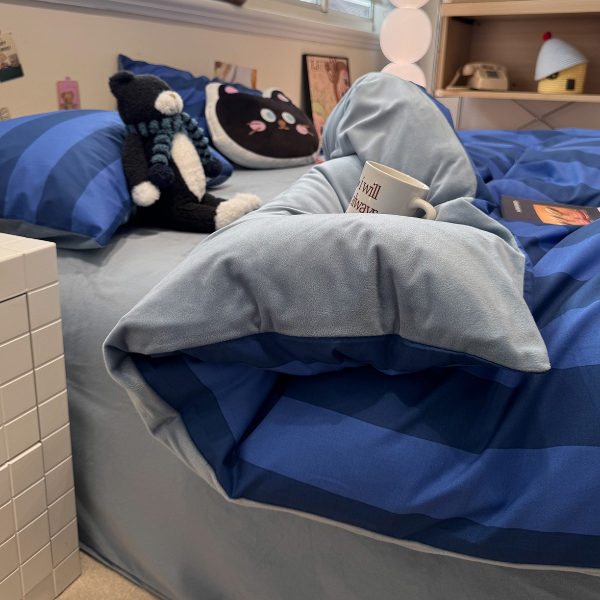 91家纺网 家纺一手货源 找家纺 怡家居 2025新款秋冬保暖全棉加绒四件套 时光里