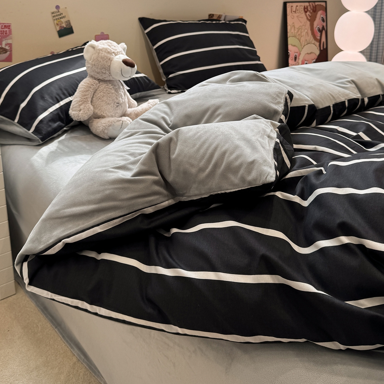 91家纺网 家纺一手货源 找家纺 怡家居 2025新款秋冬保暖全棉加绒四件套 光年