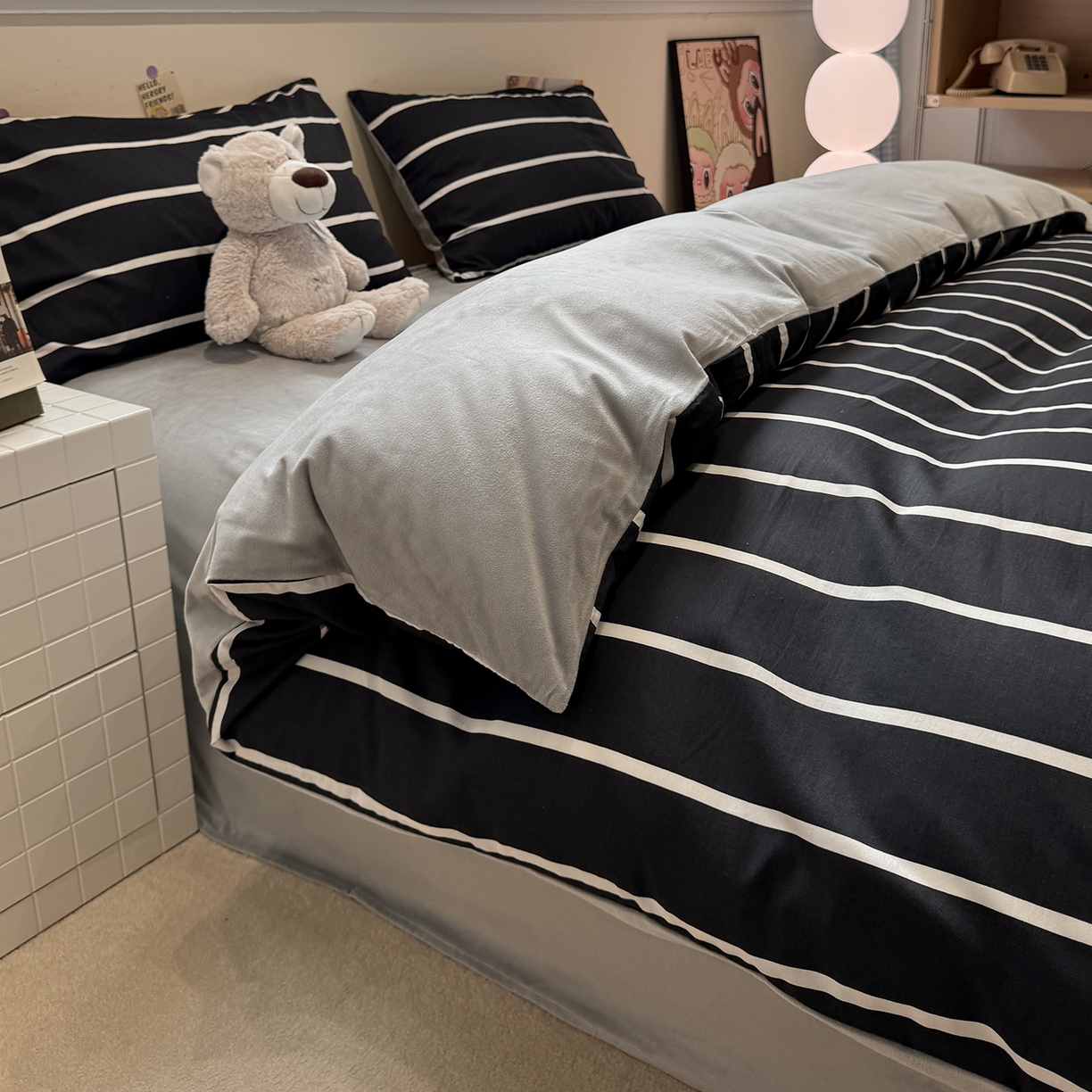 91家纺网 家纺一手货源 找家纺 怡家居 2025新款秋冬保暖全棉加绒四件套 光年