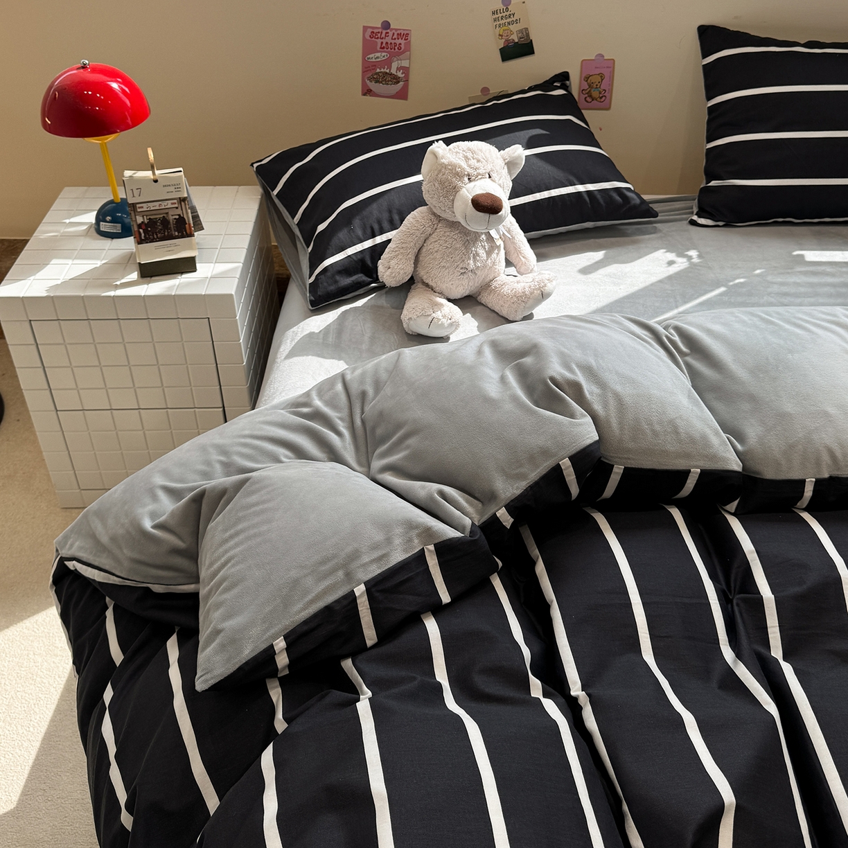 91家纺网 家纺一手货源 找家纺 怡家居 2025新款秋冬保暖全棉加绒四件套 光年