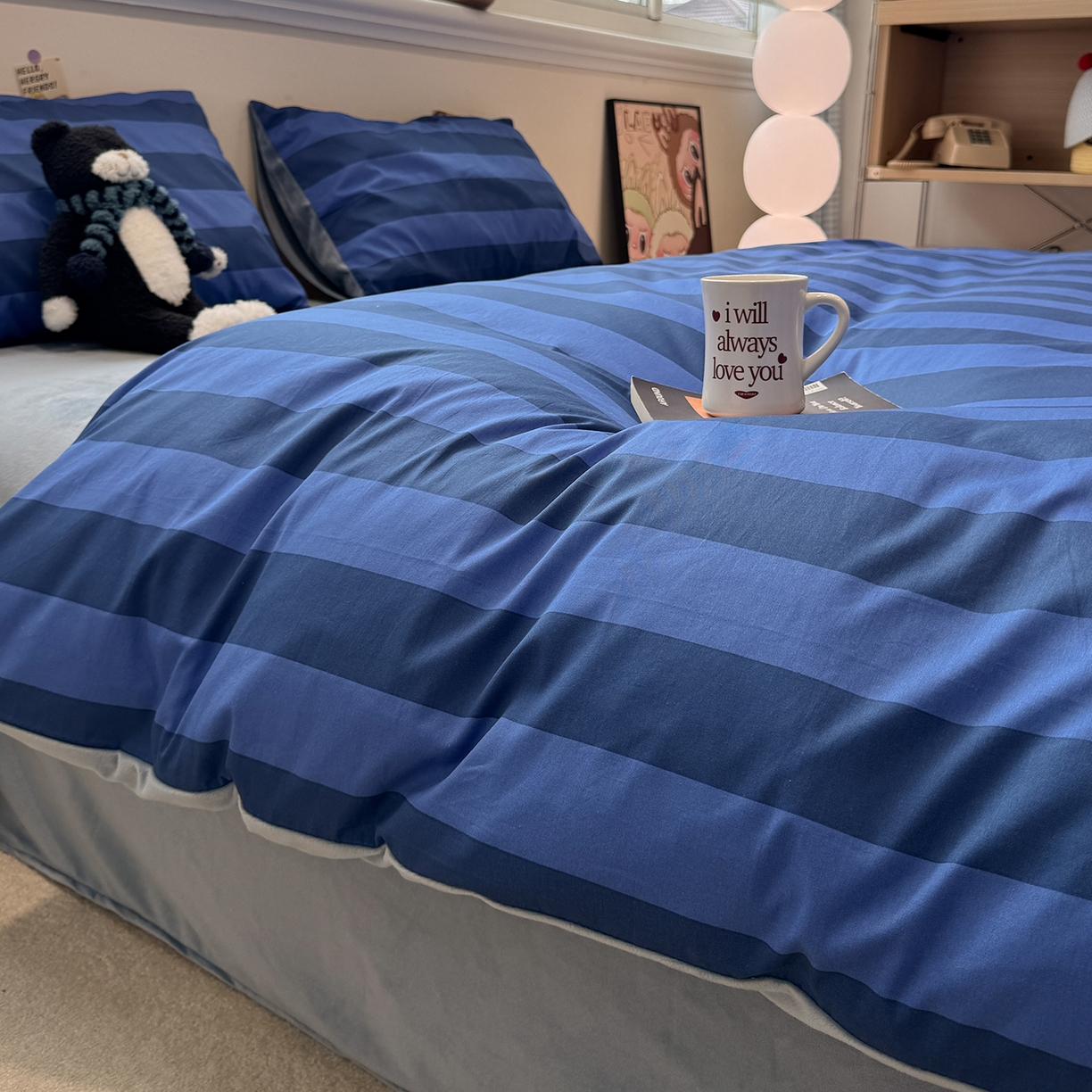 91家纺网 家纺一手货源 找家纺 怡家居 2025新款秋冬保暖全棉加绒四件套 时光里