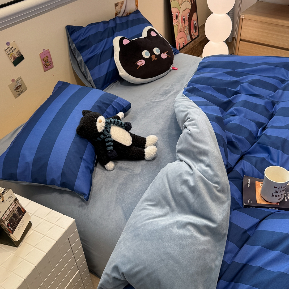 91家纺网 家纺一手货源 找家纺 怡家居 2025新款秋冬保暖全棉加绒四件套 时光里