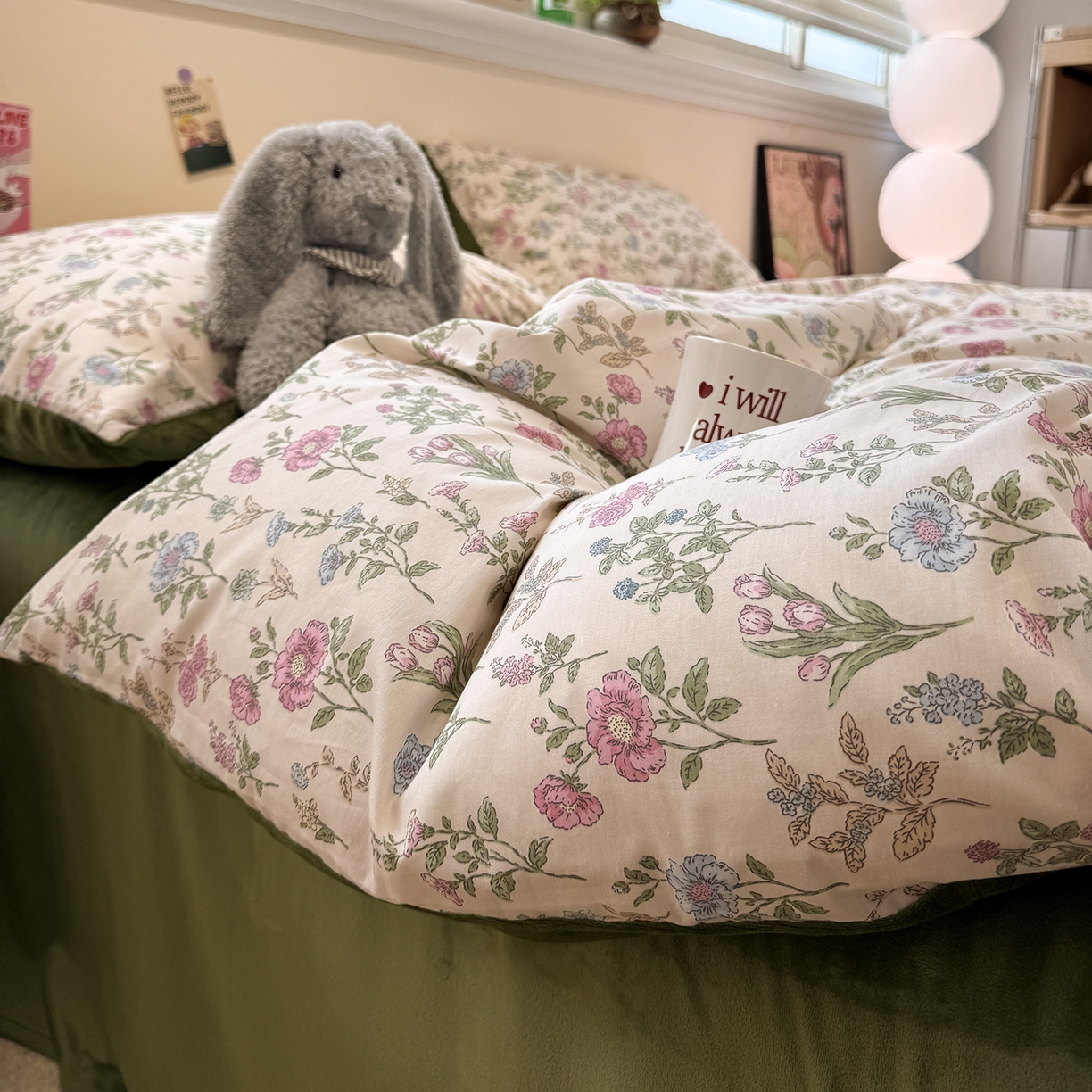 91家纺网 家纺一手货源 找家纺 怡家居 2025新款秋冬保暖全棉加绒四件套 春色