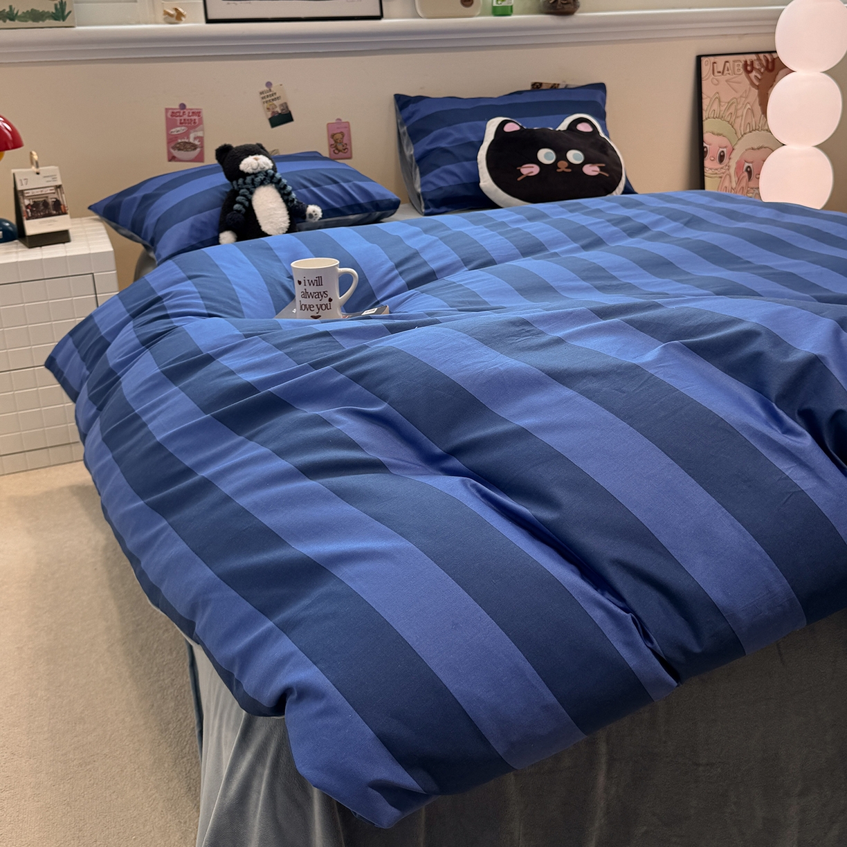 91家纺网 家纺一手货源 找家纺 怡家居 2025新款秋冬保暖全棉加绒四件套 时光里