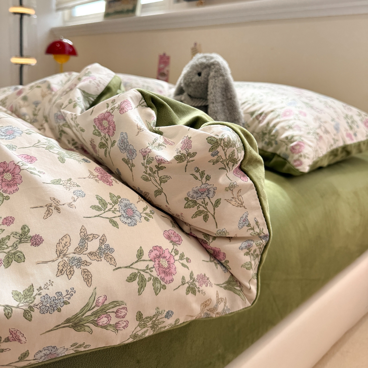 91家纺网 家纺一手货源 找家纺 怡家居 2025新款秋冬保暖全棉加绒四件套 春色