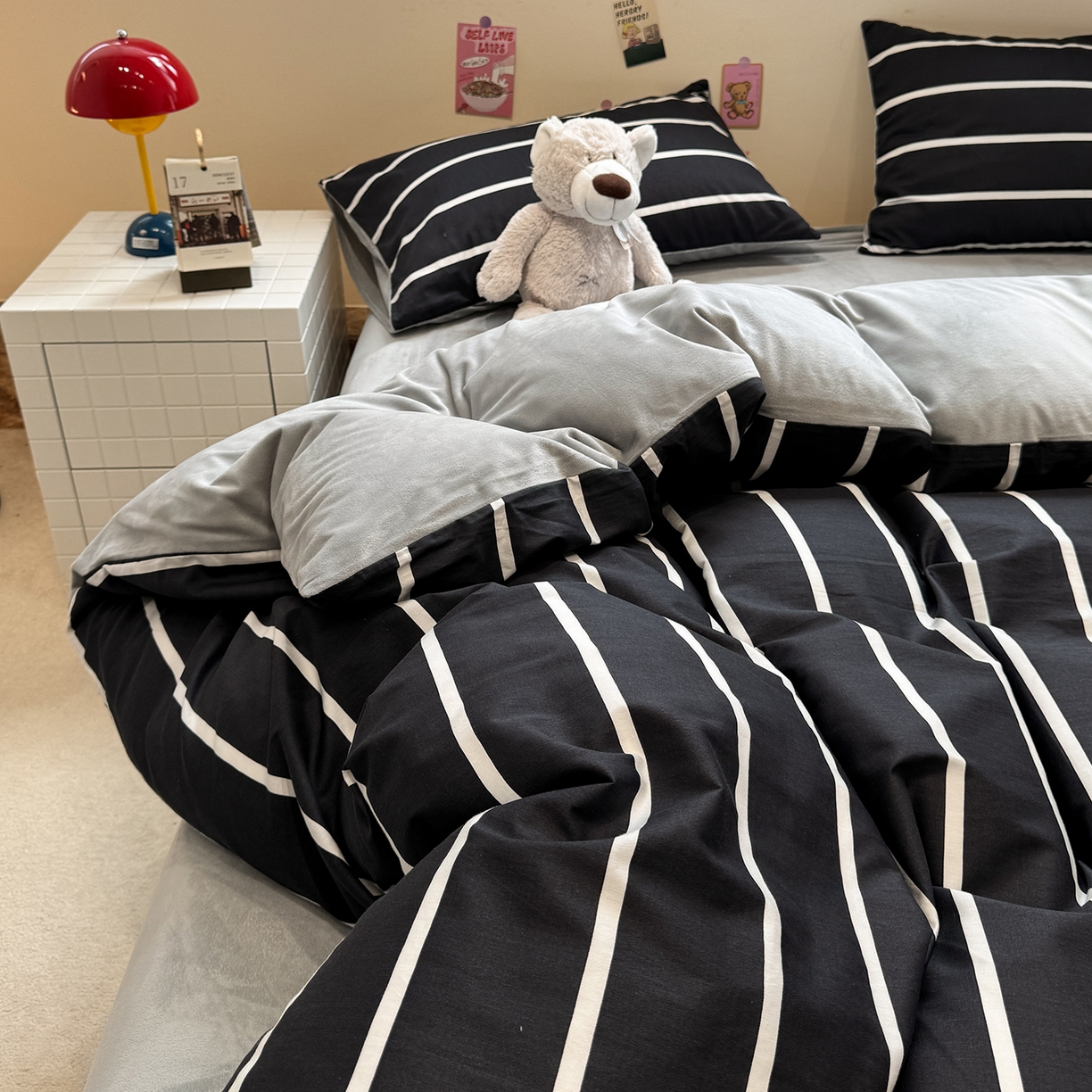 91家纺网 家纺一手货源 找家纺 怡家居 2025新款秋冬保暖全棉加绒四件套 光年