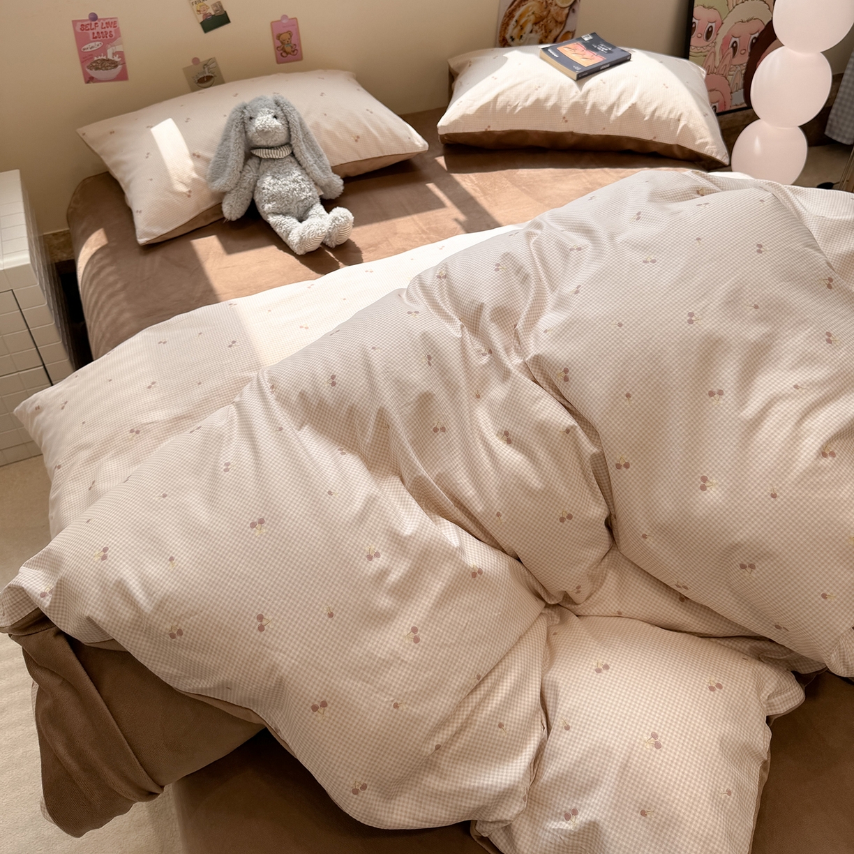 91家纺网 家纺一手货源 找家纺 怡家居 2025新款秋冬保暖全棉加绒四件套 小红果-咖